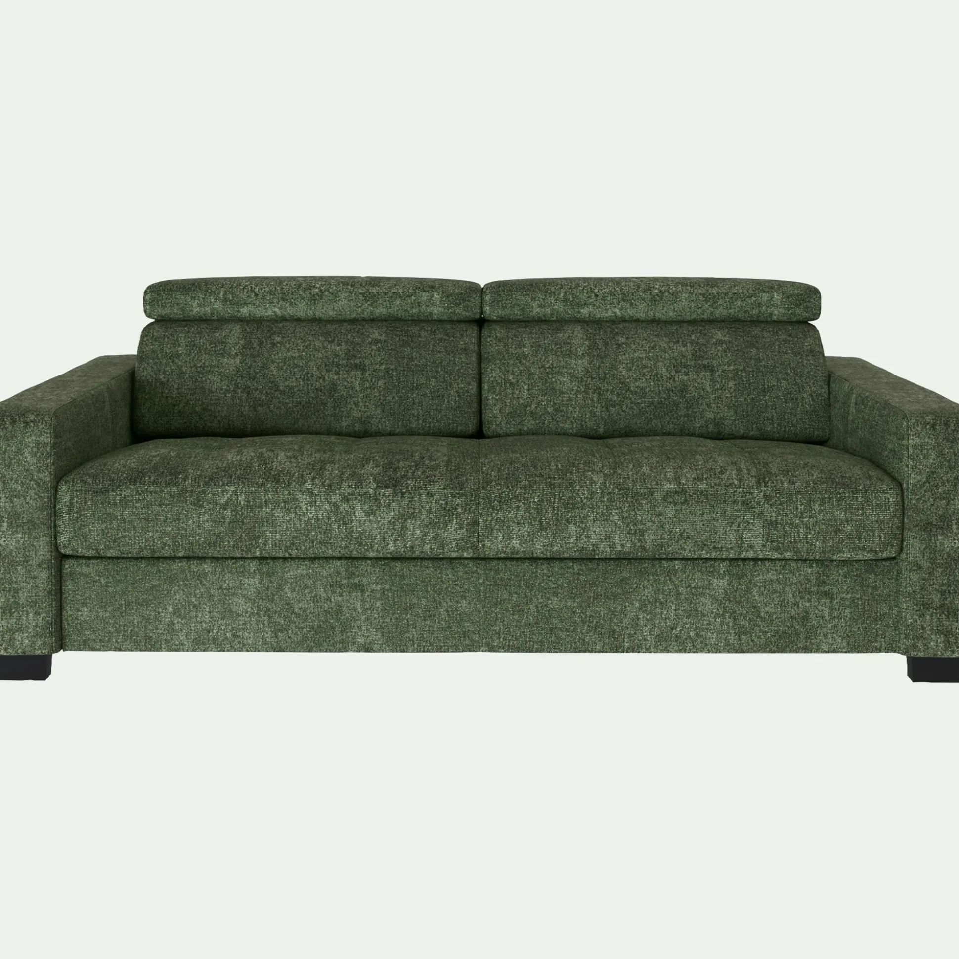 Canapé 3 places fixe en tissu Genesis avec accoudoirs 20cm - vert cèdre