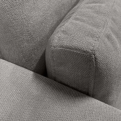 Canapé 5 places fixe en tissu Bloq - gris moyen