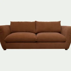 Canapé 4 places fixe en tissu Nature - brun rustrel