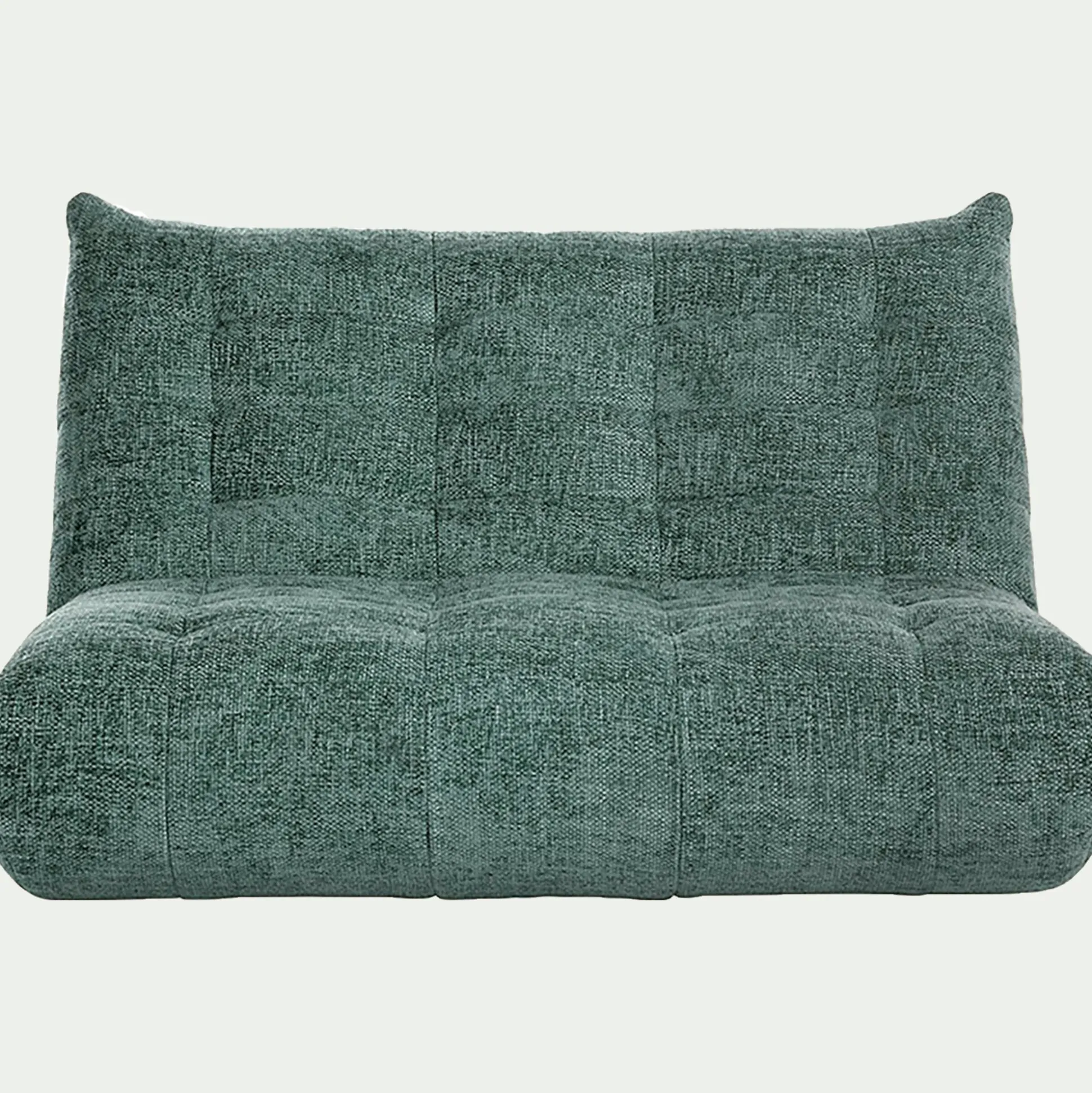 Canapé 3 places fixe en tissu chenille - bleu calaluna