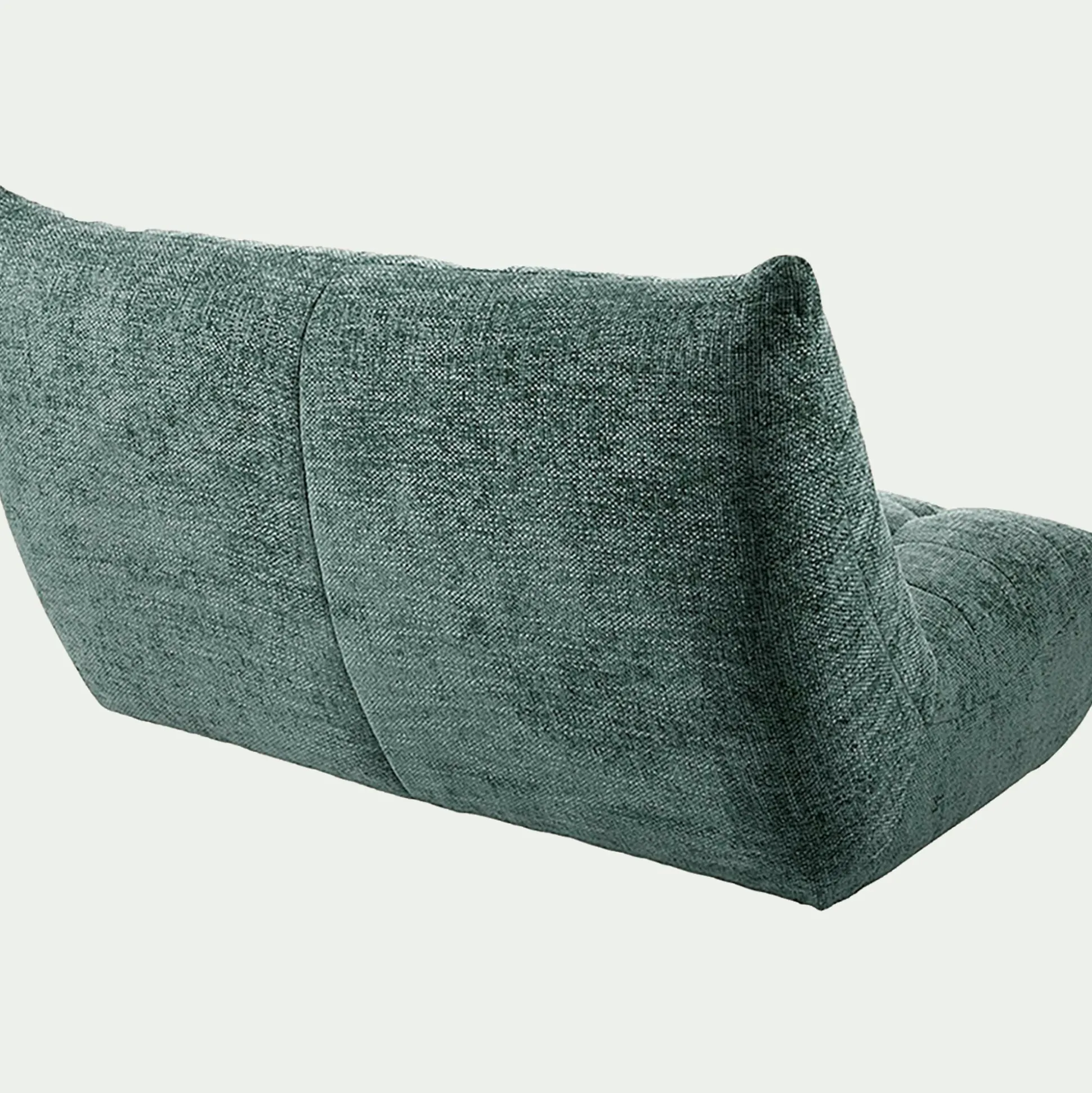 Canapé 3 places fixe en tissu chenille - bleu calaluna