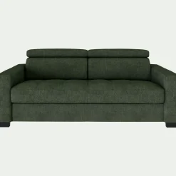 Canapé 2 places fixe en tissu monclar avec accoudoirs 20cm - vert cèdre