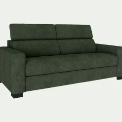 Canapé 2 places fixe en tissu monclar avec accoudoirs 20cm - vert cèdre
