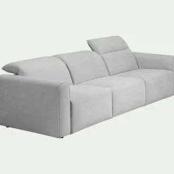 Canapé 5 places fixe en tissu - gris borie