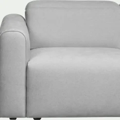 Canapé 5 places fixe en tissu - gris borie