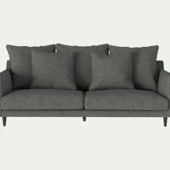 Canapé 3 places fixe en tissu joint - gris restanque
