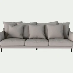 Canapé 5 places fixe en tissu joint - gris borie