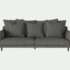 Canapé 4 places fixe en tissu joint - gris restanque
