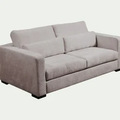 Canapé 3 places fixe en tissu Genesis - gris