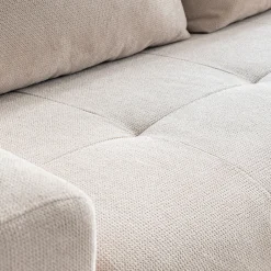Canapé 3 places fixe en tissu crown - beige roucas
