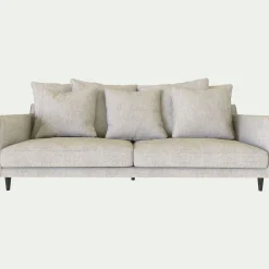 Canapé 4 places fixe en tissu monclar - beige roucas