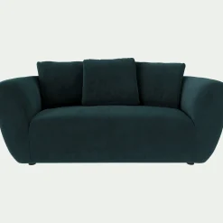 Canapé 2 places fixe en velours Velvet - bleu foncé