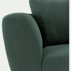 Canapé 3 places fixe en velours Velvet - vert sauge