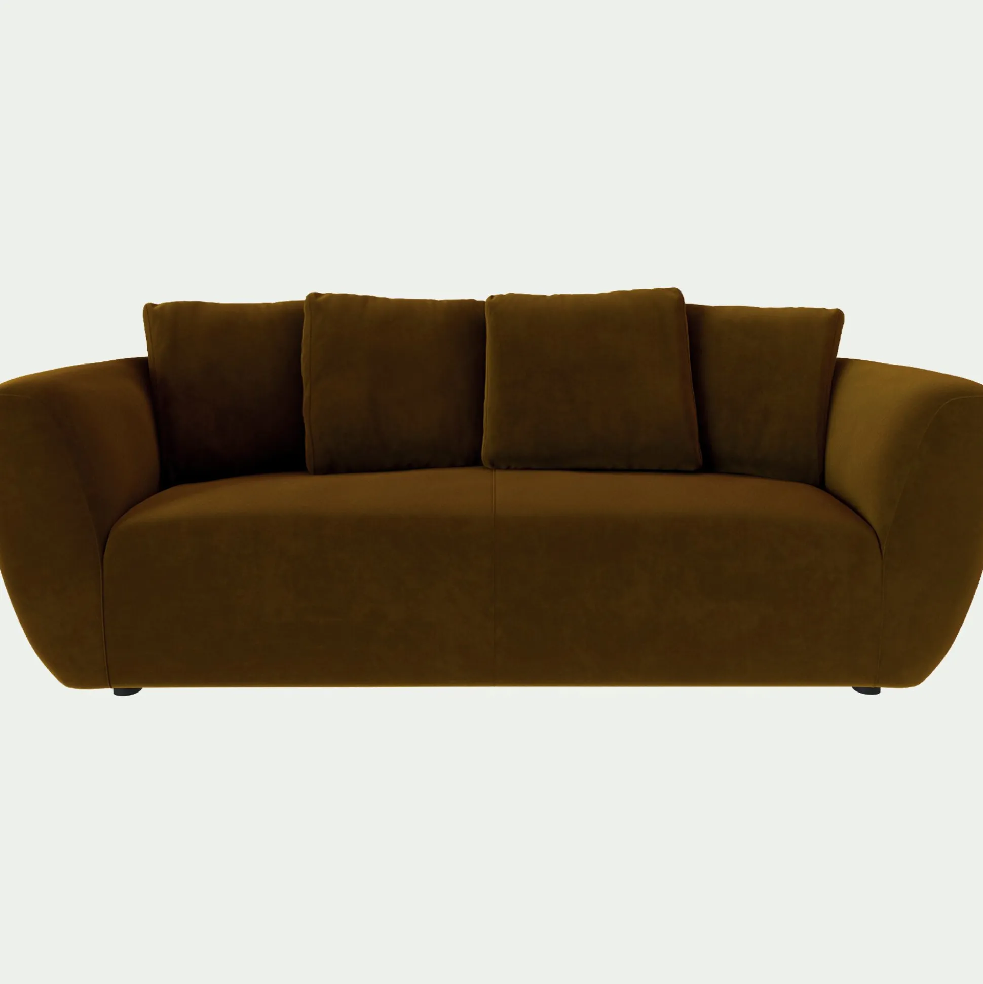 Canapé 3 places fixe en velours Velvet - bronze