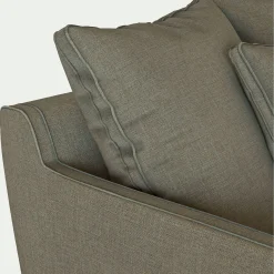 Canapé 4 places fixe tissu mixte - vert cedre