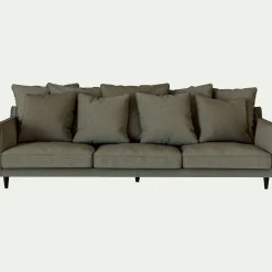 Canapé 6 places fixe tissu mixte - vert cedre