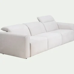 Canapé 5 places relax droit en tissu - beige roucas