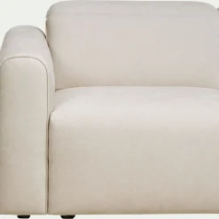 Canapé 3 places relax droit en tissu - beige roucas