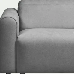 Canapé 3 places relax droit en tissu - gris moyen