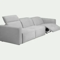 Canapé 5 places relax droit en tissu - gris borie