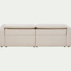 Canapé 3 places relax gauche en tissu - beige roucas