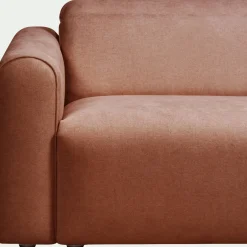 Canapé 3 places relax gauche en tissu - brun rustrel