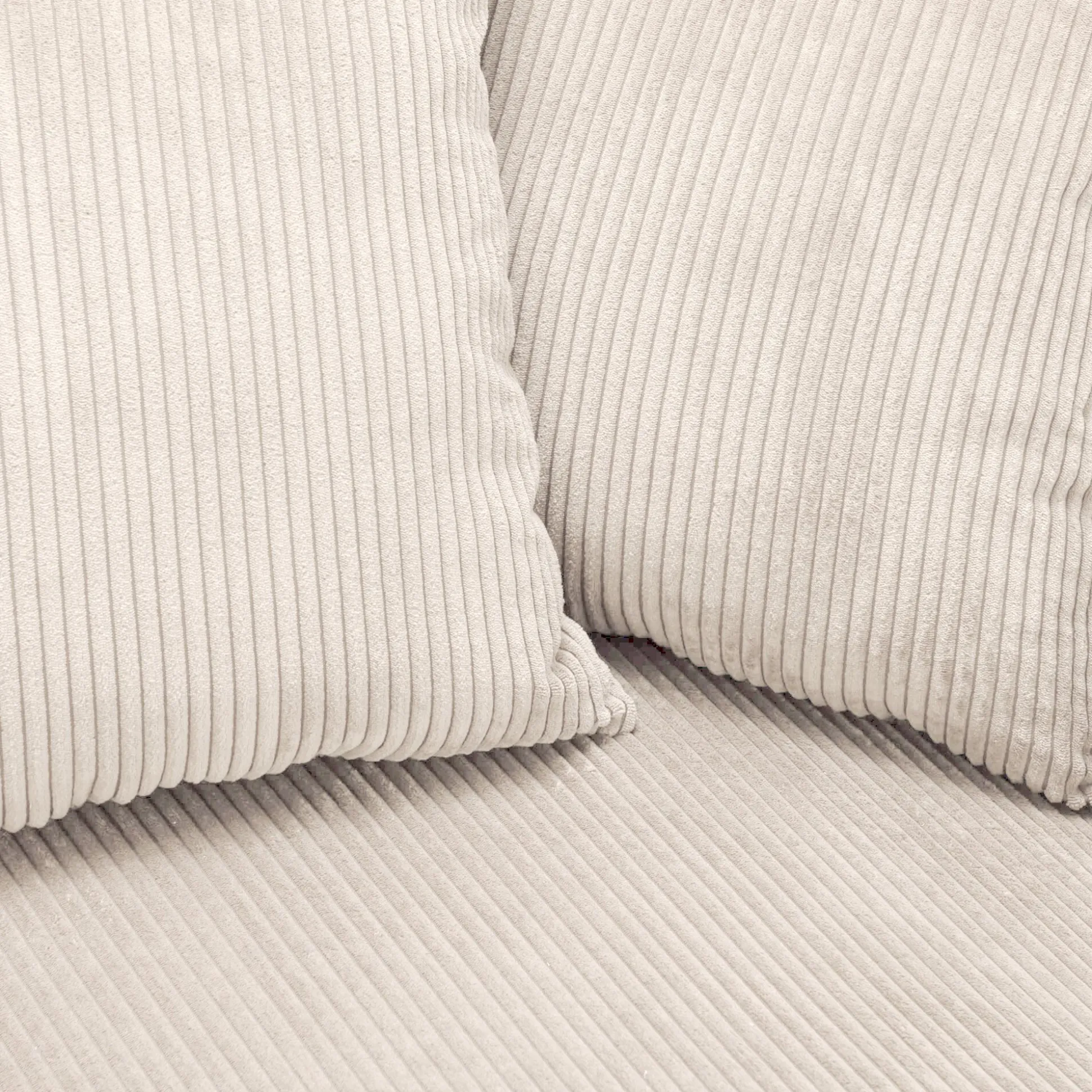 Canapé convertible à angle réversible en velours côtelé - beige roucas