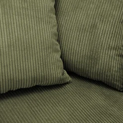 Canapé convertible à angle réversible en velours côtelé - vert cèdre