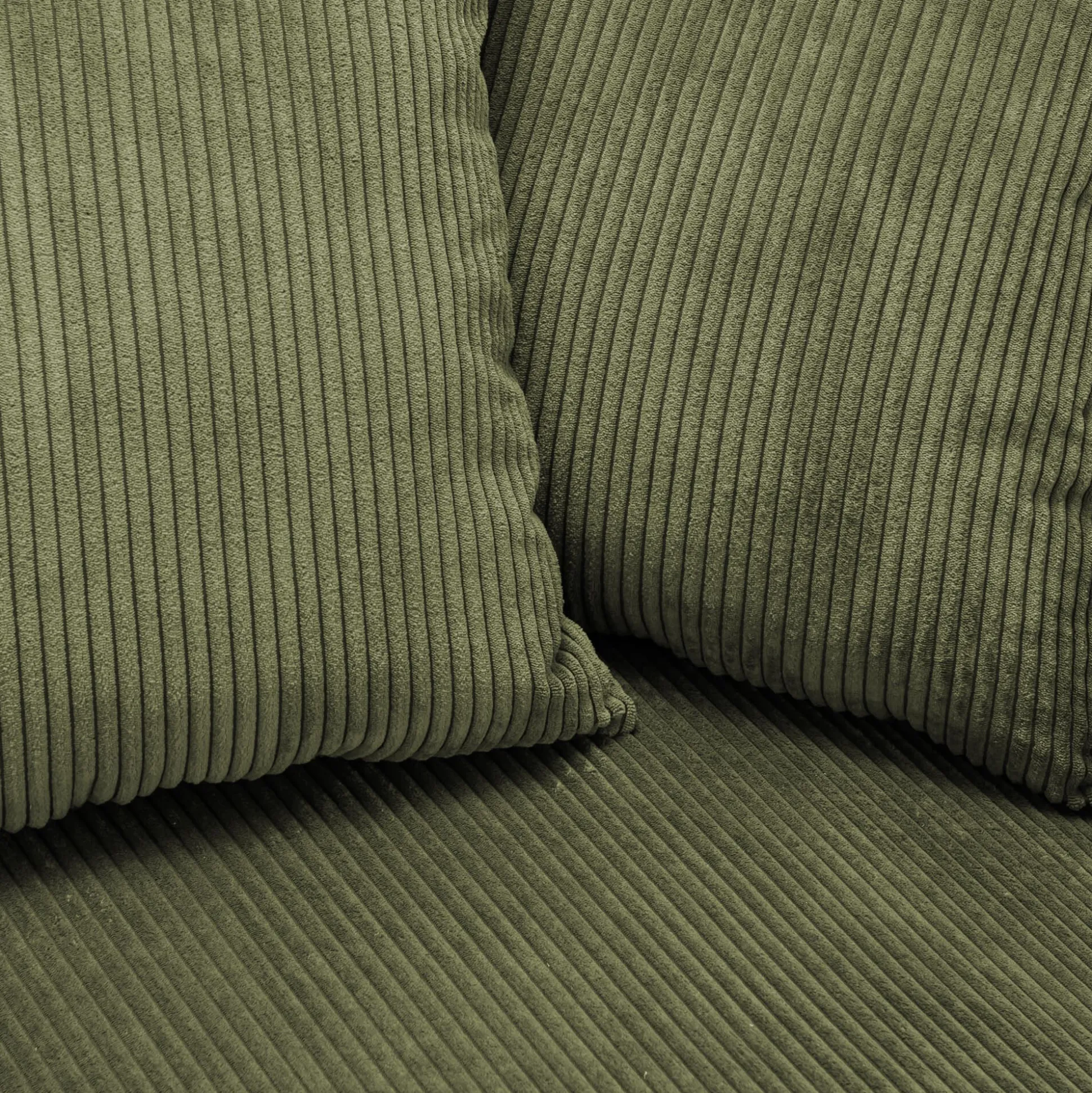 Canapé convertible à angle réversible en velours côtelé - vert cèdre