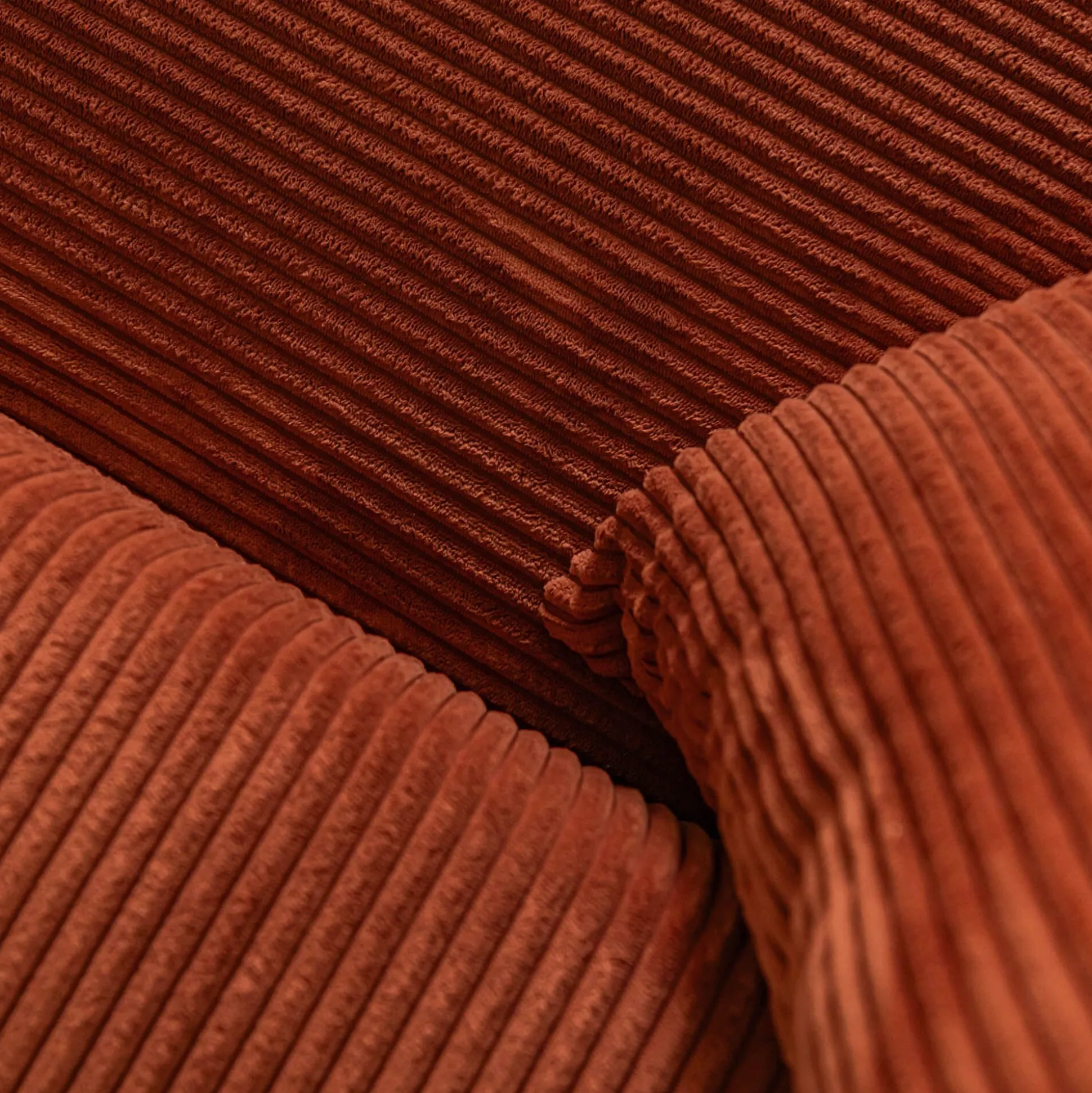 Canapé convertible à angle réversible en velours côtelé - brun rustrel