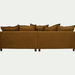 Canapé convertible 5 places en tissu nantes - bronze
