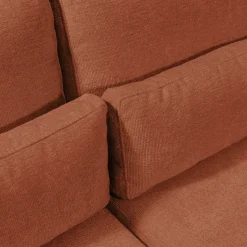 Canapé d'angle chaise longue gauche fixe en tissu Genesis - brun rustrel