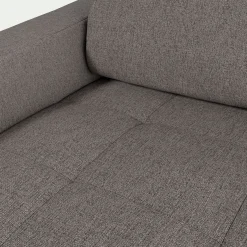 Canapé d'angle convertible en tissu pop avec accoudoirs 15cm - taupe