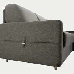 Canapé d'angle réversible convertible en tissu matelas densité 25kg/m3 - gris vésuve