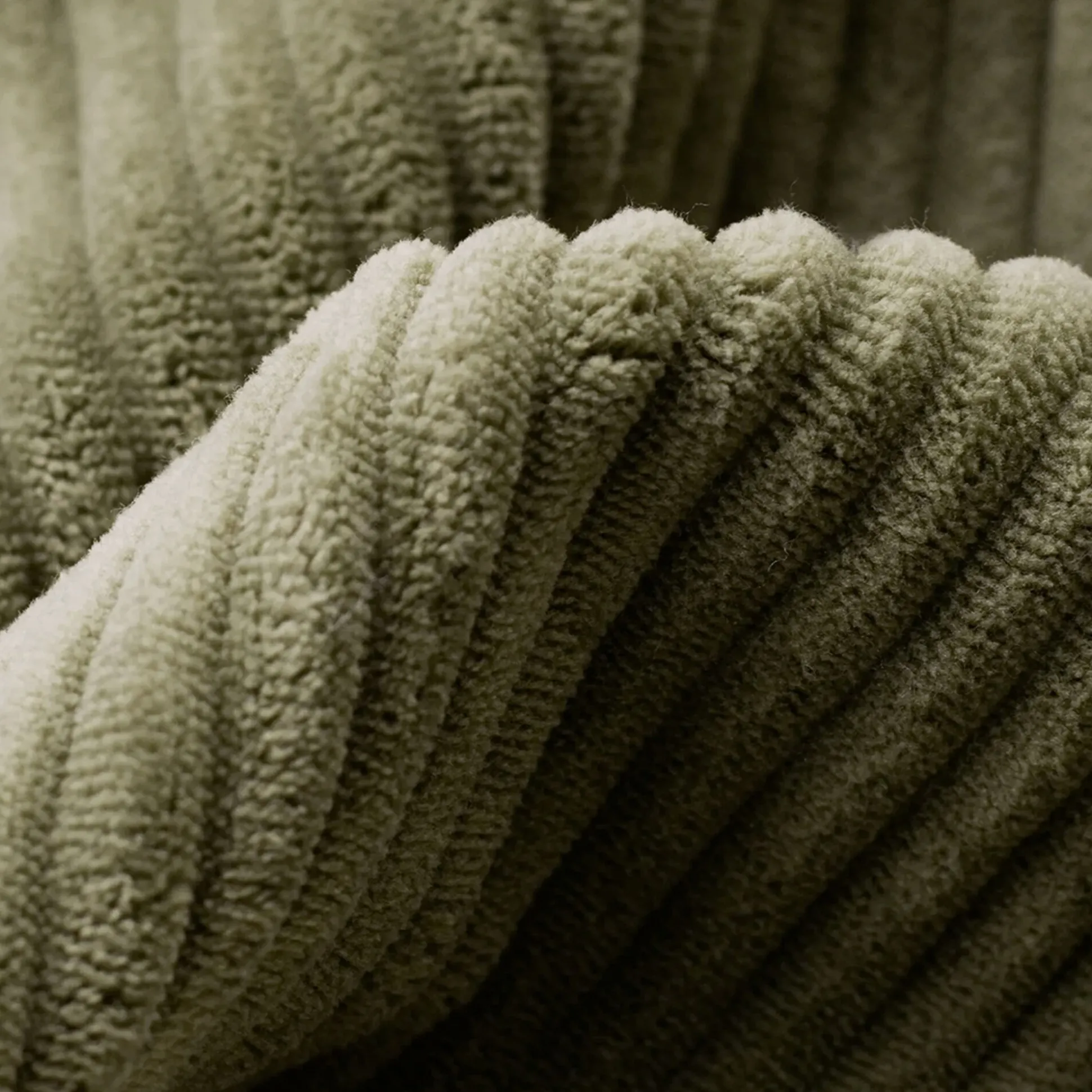 Canapé d'angle réversible convertible en velours côtelé - vert cèdre