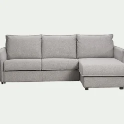 Canapé d'angle réversible convertible en tissu Sogno avec matelas densité 35kg/m3 - gris moyen
