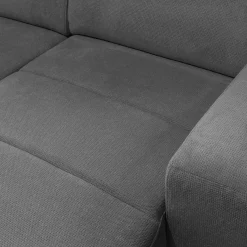 Canapé d'angle réversible convertible en tissu - gris moyen