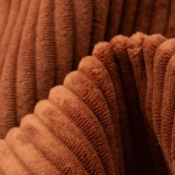 Canapé d'angle réversible convertible en velours côtelé - brun rustrel