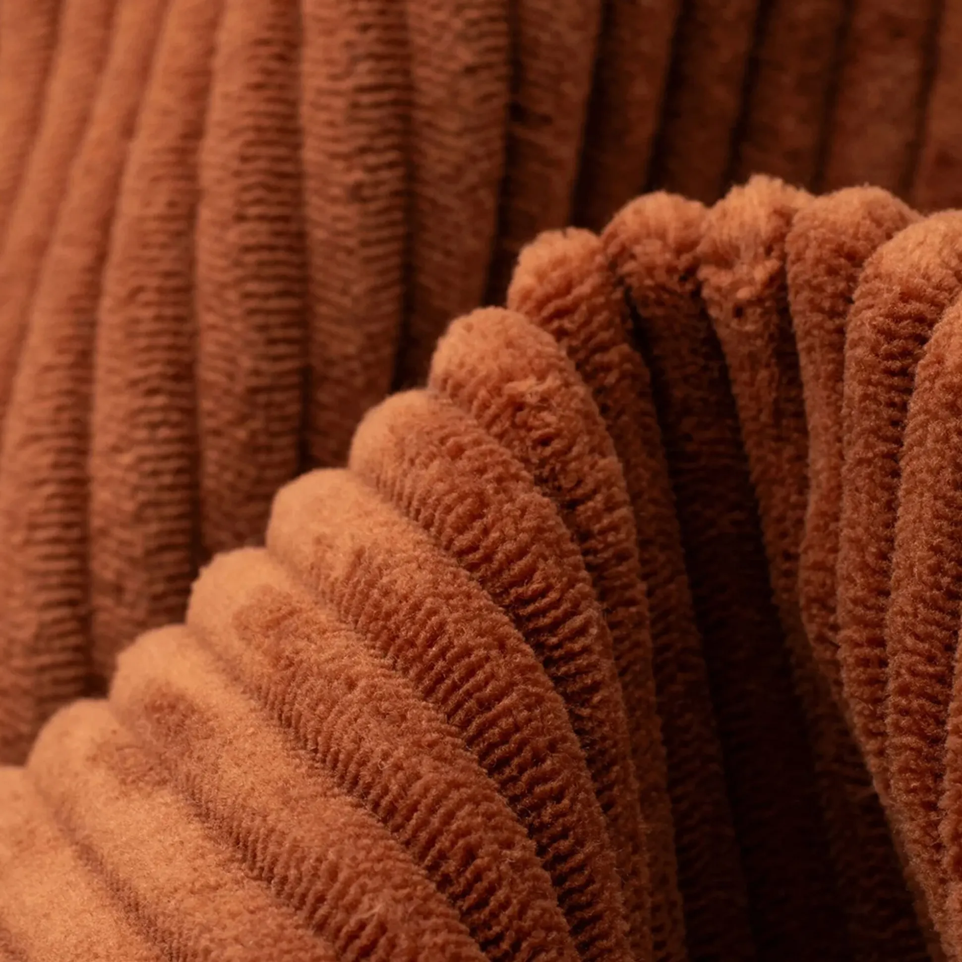 Canapé d'angle réversible convertible en velours côtelé - brun rustrel