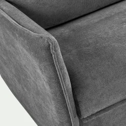 Canapé d'angle réversible convertible en tissu avec matelas densité 25kg/m3 - gris restanque