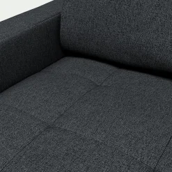 Canapé d'angle réversible fixe en tissu pop avec accoudoirs 20cm - gris anthracite