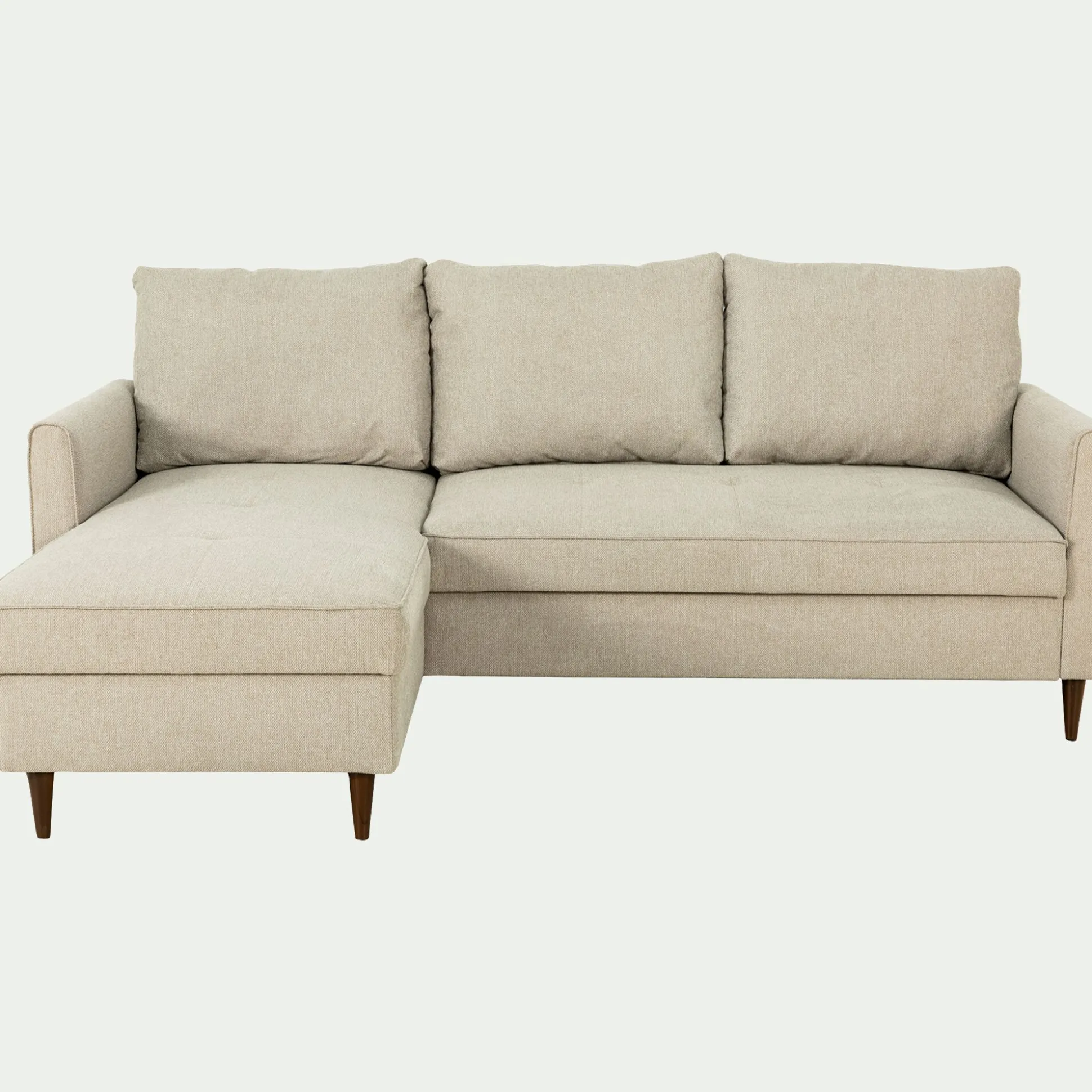Canapé d'angle réversible fixe en tissu Loft - beige roucas