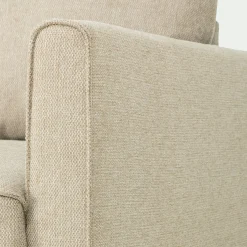 Canapé d'angle réversible fixe en tissu Loft - beige roucas