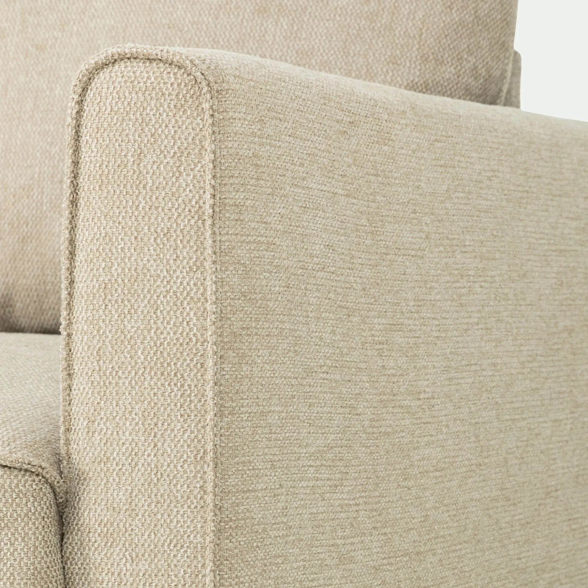 Canapé d'angle réversible fixe en tissu Loft - beige roucas