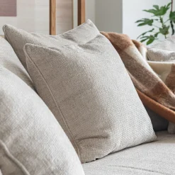 Canapé fixe 4 places en tissu - blanc ventoux