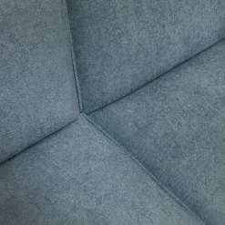 Canapé grand angle droit fixe en tissu tramé - bleu