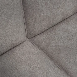 Canapé grand angle gauche fixe en tissu tramé - gris borie