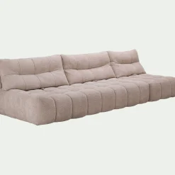 Canapé modulable avec chauffeuse - beige