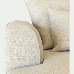 Canapé petit angle droit fixe en tissu Genesis - blanc ventoux