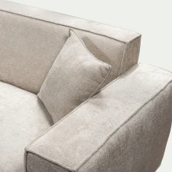 Canapé petit angle gauche fixe en tissu Genesis - beige